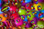 Smarties reflections water droplets&nbsp;photograph