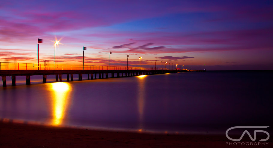 Sunset at Frankston Pier, Victoria, Australia, Mornington Peninsula, Landscape, seascape.