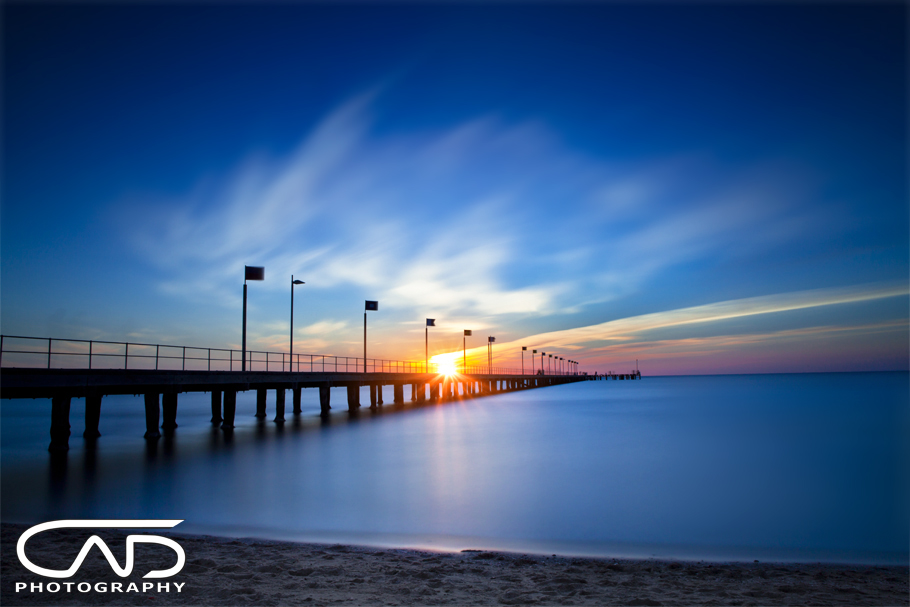 Sunset at Frankston Pier, Victoria, Australia, Mornington Peninsula, Landscape, seascape.