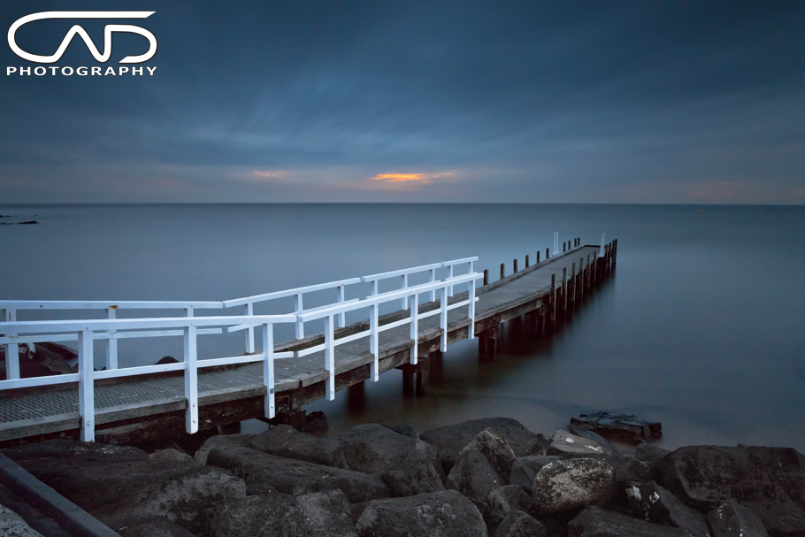 Olivers Hill Stormy and cloudy sunset in Frankston / Mt Eliza Victoria Australia on the mornington peninsula.